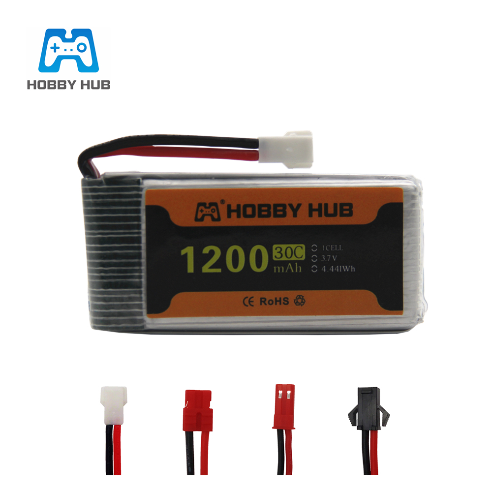 Rc Hobby Airplanes - Batteria Lipo 3.7V 1200mAh 30C per