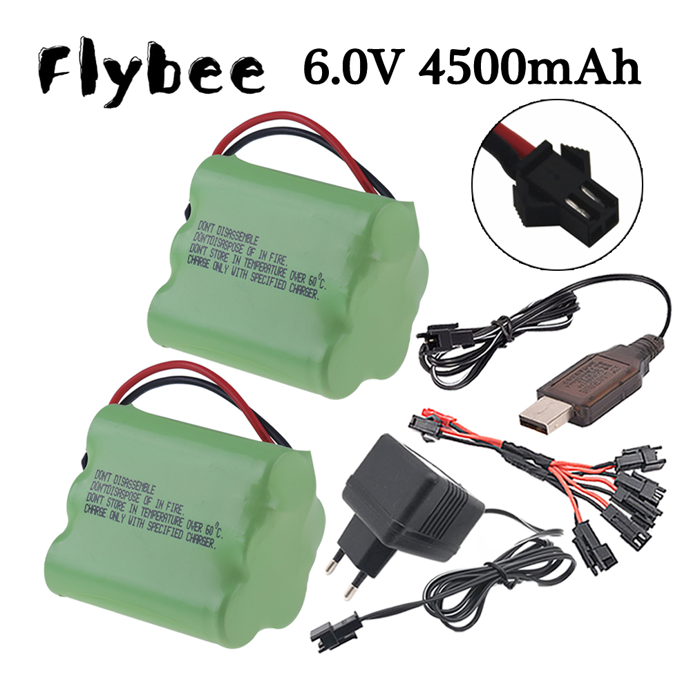 Rc Hobby Boat - 6v 4500mAh Ni-MH Batteria SM Spina