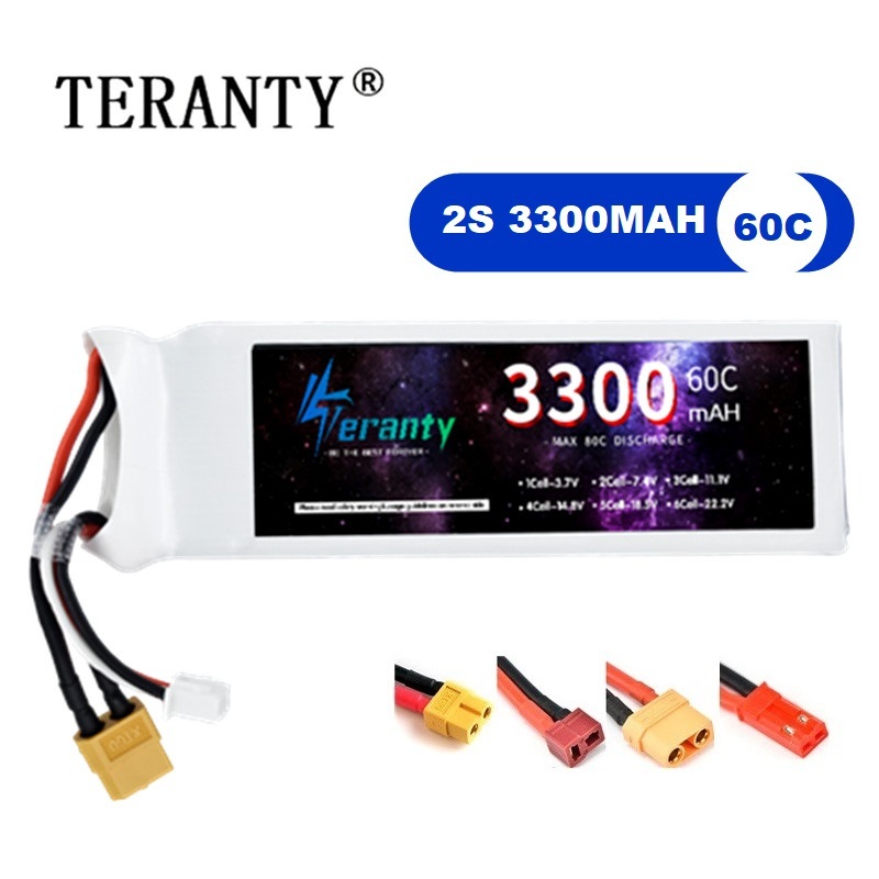 Rc Hobby Model - Batteria LiPo 2S 7.4V 3300mAh 60C