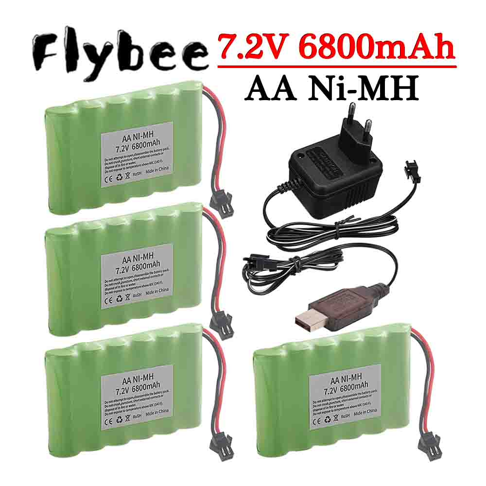 Rc Hobby Boat - Ni-MH 7.2V 6800mAh SM Spina Batteria