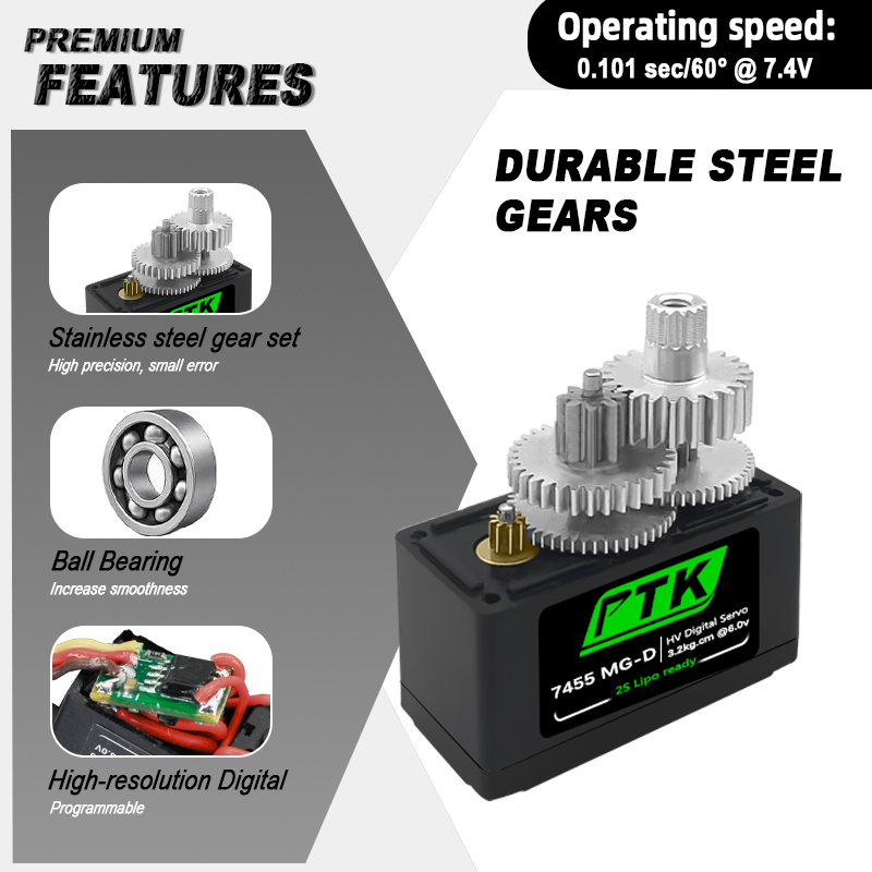 Servo Digitale PTK 7455MG-D 12 - Rc Hobby Model recensione e prezzo