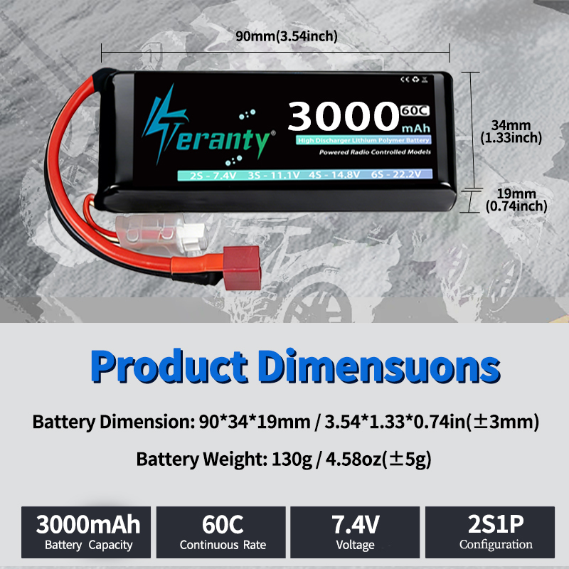 Batteria Lipo TERANTY 2S 3000m - Rc Hobby Airplanes recensione e prezzo