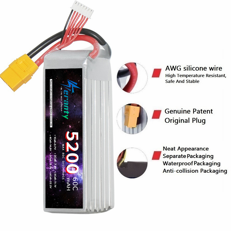 TERANTY 6S 5200mAh Lipo batter - Rc Hobby Model recensione e prezzo