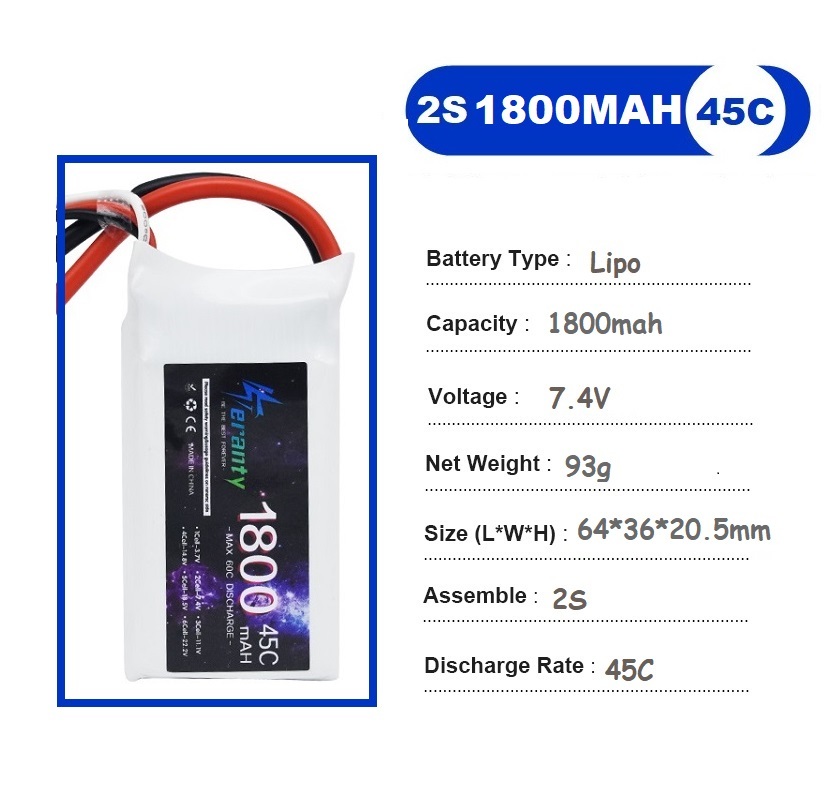 2PCS 7.4V Lipo 2S Batteria 150 - Rc Hobby Helicopter recensione e prezzo