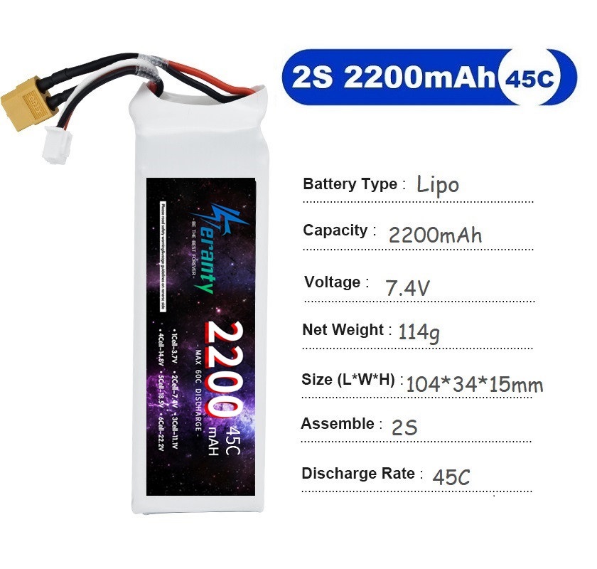 2PCS 7.4V Lipo 2S Batteria 150 - Rc Hobby Helicopter recensione e prezzo