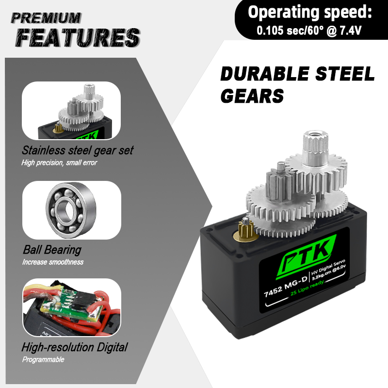 Servo Digitale PTK 7452 MG-D 9 - Rc Hobby Model recensione e prezzo